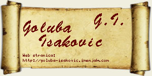 Goluba Isaković vizit kartica